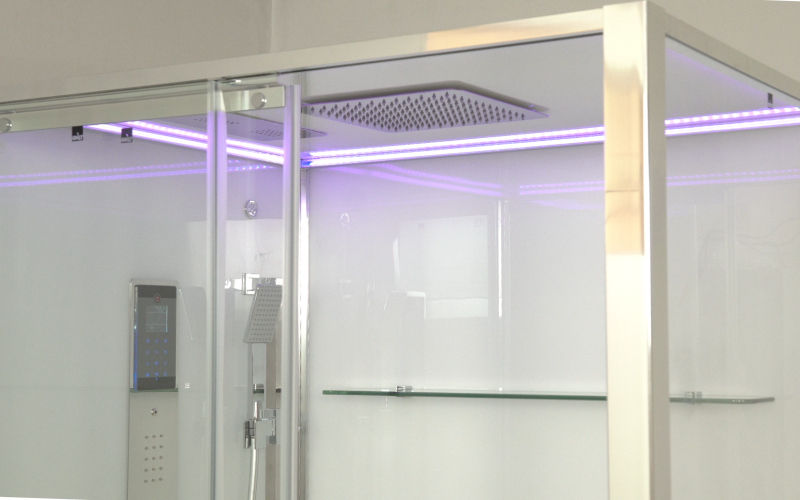 Душевая кабина Timo Premium Helka H-515R с парогенератором 120x90 см профиль хром стекло матовое