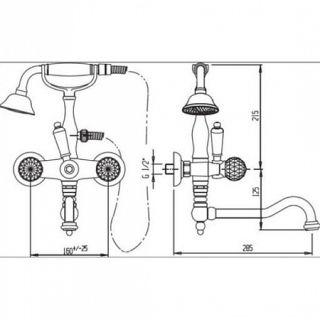Напольный смеситель для ванны с поворотным изливом, с кронштейном для слива-перелива, золото Cezares FIRST-VDPS2-03/24-Bi