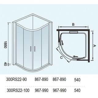 Душевой уголок WeltWasser СЕРИЯ WW300 Арт. 300RS22-100 Размер 1000х1000х1850 Душевой уголок WeltWasser СЕРИЯ WW300 Арт. 300RS22-100 Размер 1000х1000х1850