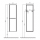 Шкаф BelBagno подвесной правосторонний 150x40см Metallo LUXURY/SOFT-1500-2A-SC-ME-RIGHT