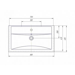 Раковина Grossman Kirovit Фостер 80см 30469