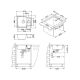 Кухонная мойка Alveus 1089612 Line Maxim 50 Sat-90 61x50