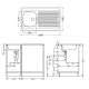 Кухонная мойка Alveus 1108745 Classic 70 Nat 100x60