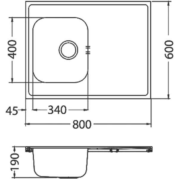 Кухонная мойка Alveus 1130469 Classic Pro 30 Sat-90 80x60