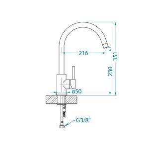 Смеситель для кухни Alveus Elza 1129030 черный