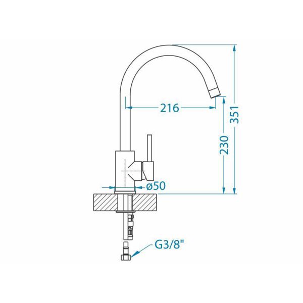 Смеситель для кухни Alveus Elza 1129030 черный