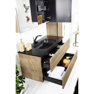 Зеркальный шкаф Armadi Art Vallessi 80см дуб светлый 547-L