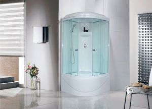 Душевая кабина Royal Bath BK стекло белое/прозрачное 100x100см RB100BK6-WT