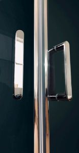 Душевая кабина Royal Bath BK стекло чёрное/прозрачное 100x100см RB100BK3-BT-CH