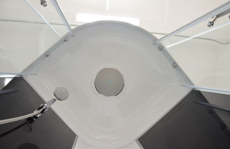 Душевая кабина Royal Bath BK стекло чёрное/прозрачное 100x100см RB100BK3-BT