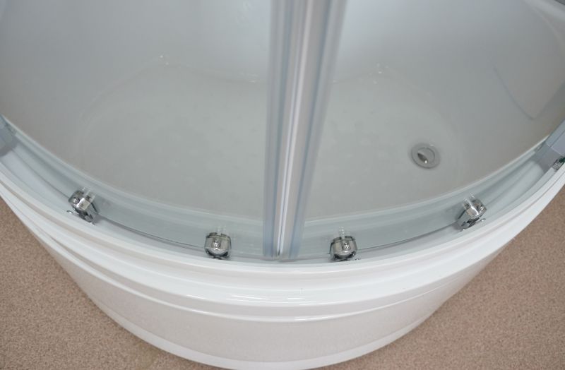 Душевая кабина Royal Bath BK стекло чёрное/прозрачное 100x100см RB100BK3-BT