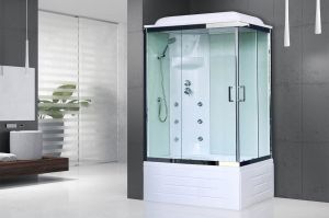 Душевая кабина Royal Bath BP левая стекло белое/прозрачное 100x80см RB8100BP3-WT-CH-L