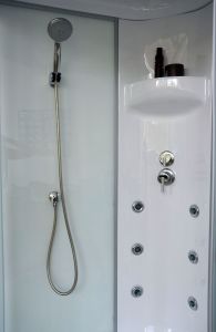 Душевая кабина Royal Bath BP левая стекло белое/прозрачное 100x80см RB8100BP3-WT-CH-L