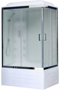Душевая кабина Royal Bath BP левая стекло белое/матовое 100x80см RB8100BP3-WC-CH-L