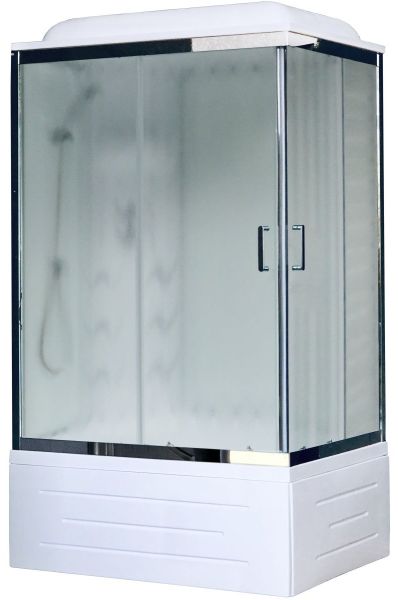 Душевая кабина Royal Bath BP левая стекло белое/матовое 100x80см RB8100BP3-WC-CH-L