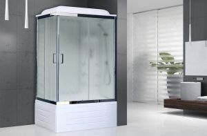 Душевая кабина Royal Bath BP правая стекло белое/матовое 100x80см RB8100BP3-WC-CH-R