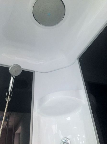 Душевая кабина Royal Bath BP правая стекло чёрное/прозрачное 100x80см RB8100BP6-BT-CH-R