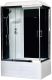 Душевая кабина Royal Bath BP левая стекло чёрное/прозрачное 100x80см RB8100BP6-BT-CH-L