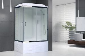 Душевая кабина Royal Bath BP правая стекло белое/матовое 100x80см RB8100BP6-WC-CH-R