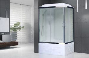 Душевая кабина Royal Bath BP левая стекло белое/матовое 100x80см RB8100BP6-WC-CH-L