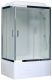 Душевая кабина Royal Bath BP правая стекло белое/матовое 100x80см RB8100BP6-WC-CH-R