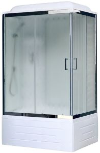Душевая кабина Royal Bath BP левая стекло белое/матовое 100x80см RB8100BP6-WC-CH-L