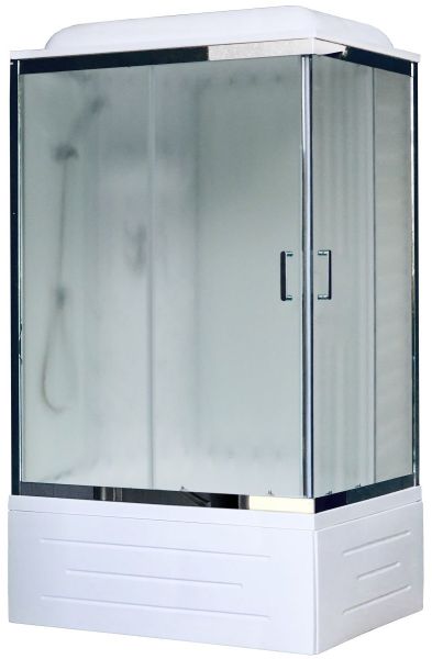 Душевая кабина Royal Bath BP левая стекло белое/матовое 100x80см RB8100BP6-WC-CH-L