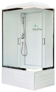 Душевая кабина Royal Bath BP левая стекло белое/матовое 100x80см RB8100BP5-WC-CH-L
