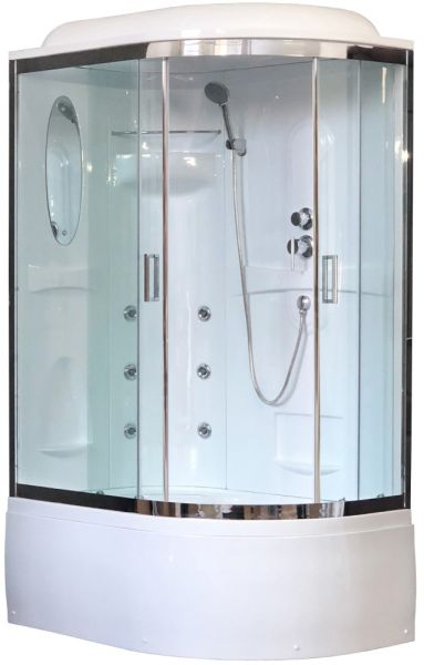 Душевая кабина Royal Bath BK левая стекло прозрачное 120x80см RB8120BK2-T-CH-L-EL