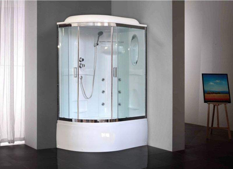 Душевая кабина Royal Bath BK правая стекло прозрачное 120x80см RB8120BK2-T-CH-R-EL