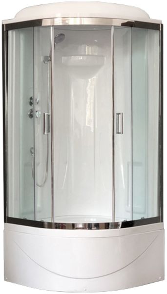 Душевая кабина Royal Bath BK стекло прозрачное 90x90см RB90BK1-T-CH-EL