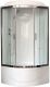 Душевая кабина Royal Bath BK стекло прозрачное 90x90см RB90BK1-T-CH-EL
