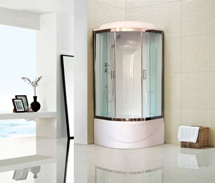 Душевая кабина Royal Bath BK стекло прозрачное 90x90см RB90BK1-T-CH-EL