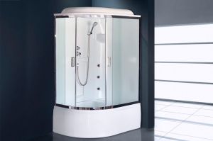 Душевая кабина Royal Bath BK правая стекло матовое 120x80см RB8120BK2-M-CH-R-EL