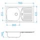 Кухонная мойка Alveus 1138029 Basic 150 Lei-90 New 78x43.5