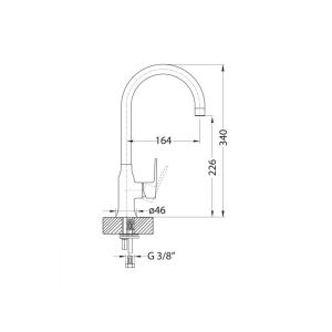 Смеситель для кухни Alveus Slim 1134831 хром