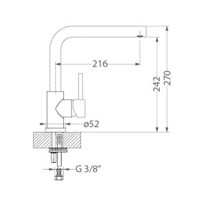 Смеситель для кухни Alveus Fluid Monarch 1134844 бронза