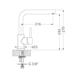 Смеситель для кухни Alveus Fluid Monarch 1134845 медь Смеситель для кухни Alveus Fluid Monarch 1134845 медь