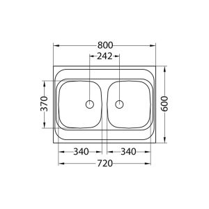Кухонная мойка Alveus 1009078 Classic 40 Nat 80x60