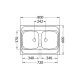 Кухонная мойка Alveus 1009078 Classic 40 Nat 80x60