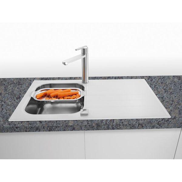 Кухонная мойка Alveus 1099462 Glassix 10 белая 86x50