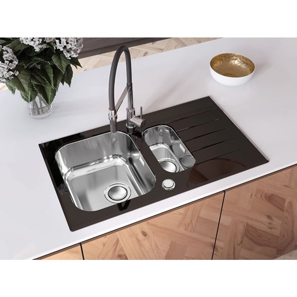 Кухонная мойка Alveus 1123823 Glassix Up 20 черная 86x50