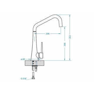 Смеситель для кухни Alveus Eden  1088772 хром Смеситель для кухни Alveus Eden  1088772 хром
