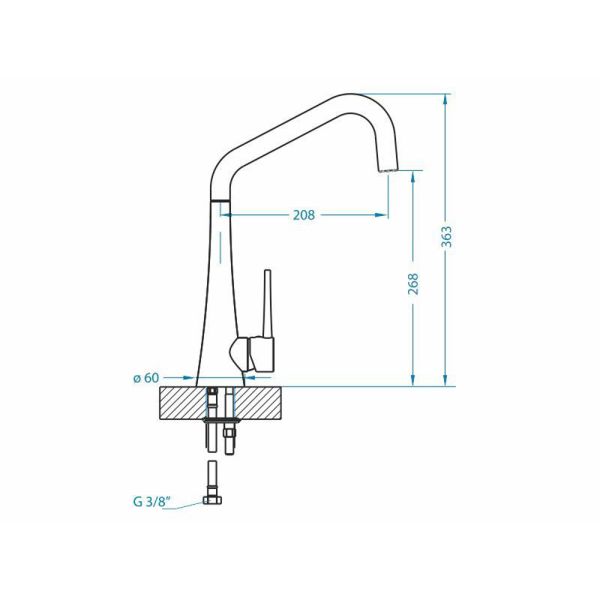 Смеситель для кухни Alveus Eden  1088772 хром