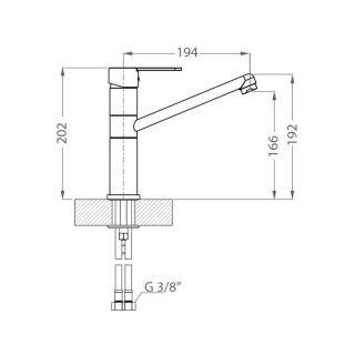 Смеситель для кухни Alveus Zenit 1119873 белый Смеситель для кухни Alveus Zenit 1119873 белый