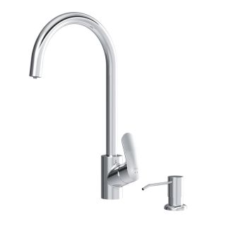 Сенсорный смеситель для кухни Am.Pm Like F8007T00 с каналом для питьевой воды и диспенсером для жидкого мыла