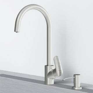 Сенсорный смеситель для кухни Am.Pm Like F8007T11 с каналом для питьевой воды и диспенсером для жидкого мыла