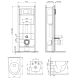 Комплект унитаза с инсталляцией Damixa Apollo DX22.IS10101.1700 с сиденьем Микролифт и клавишей смыва белой
