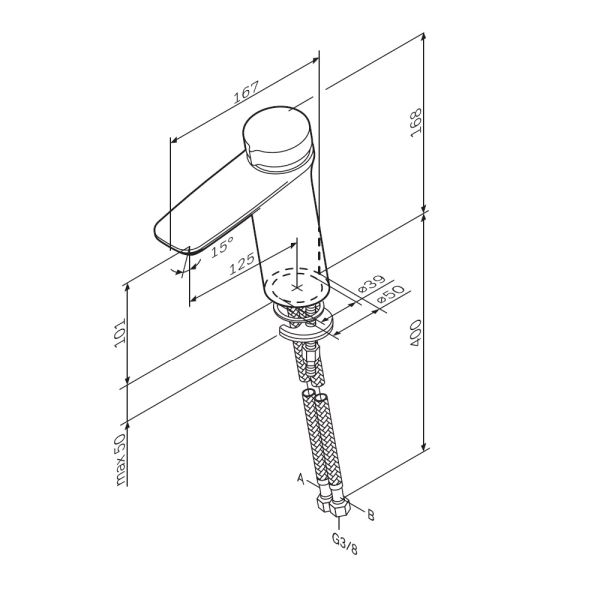 Смеситель для раковины Am.Pm Inspire V2.0 F50A02522 черный