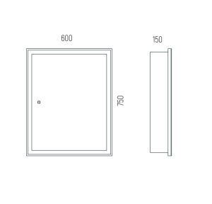 Зеркало-шкаф Corozo Толедо SD-00001392 60х75
